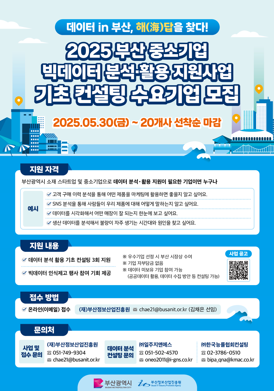 중소기업 데이터 활용 기초 컨설팅 본격 지원
